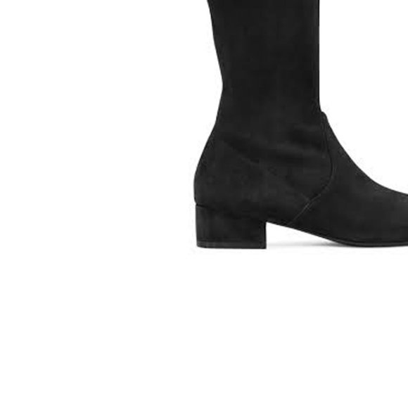 Stuart Weitzman STRETCH SUEDE BLACK BOOT SIZE 8.5 - Picture 4 of 8